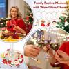 Christmas Wine Glass Charms Wine Drinker Gifts Charms for Stem Glasses Drink Markers for Party Favors Holiday Decorations