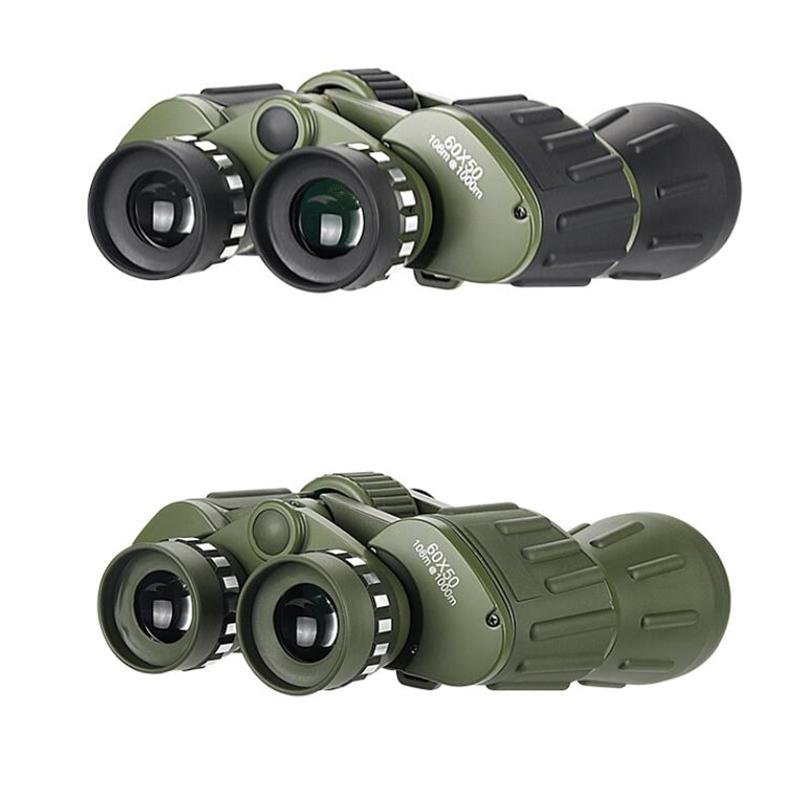 Moge 60X50mm Army Green Big Eyepiece Binoculars High-power HD Low-light Night Vision Large Objective Lens BAK4 Telescope