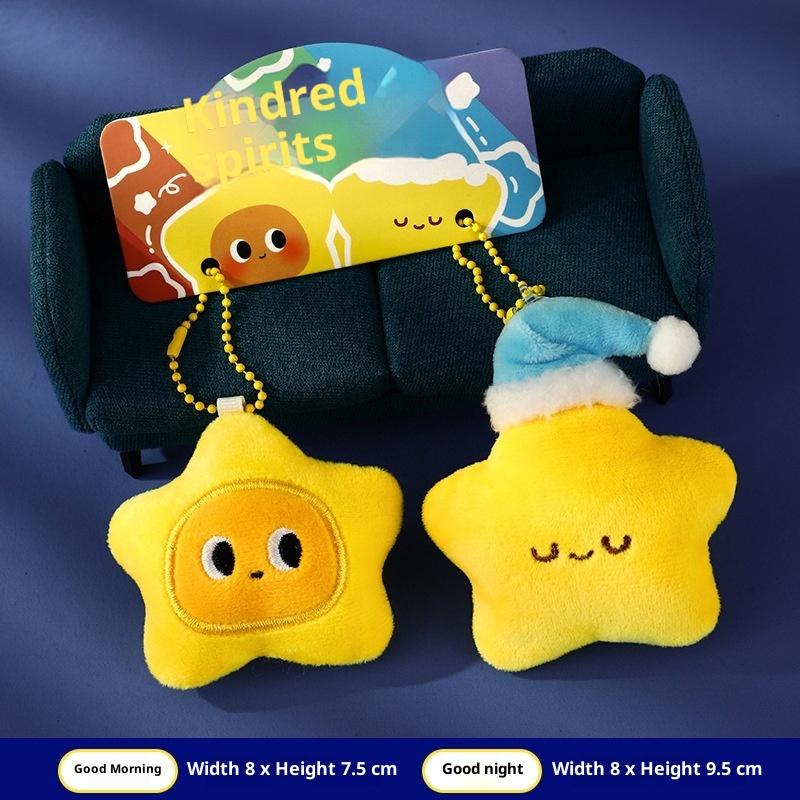 Niedlicher Plüschsterne Schlüsselanhänger Flauschig Weich Lustig Rucksack Anhänger Praktisch Kawaii Gelbe Charms Geschenke Für Kinder Schmuck Accessoires