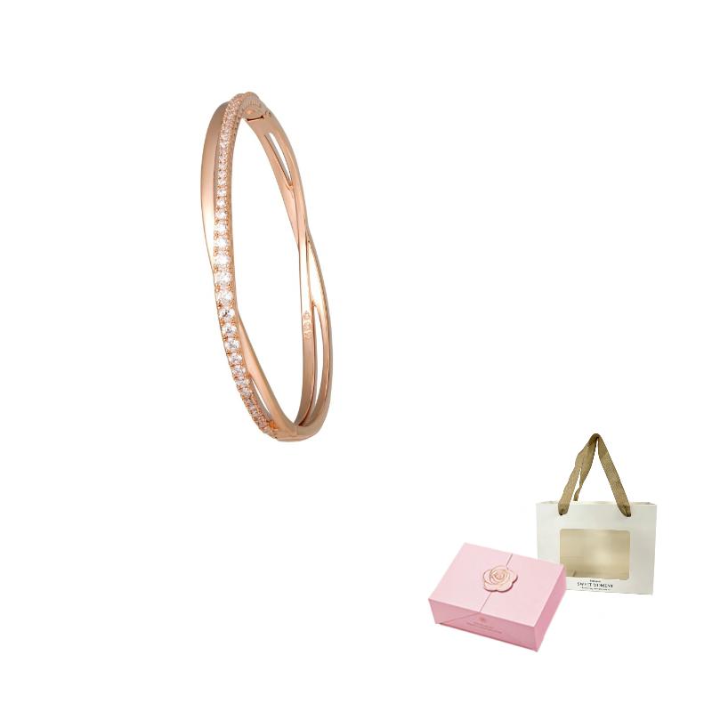 Swarovski Hyperbola Bangles Womens Rose Gold M розового золота