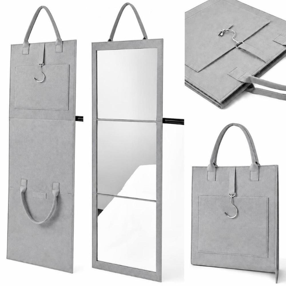 Foldable Travel Mirror Shatterproof Makeup Mirror Makeup Mirror Full Body Mirror Dormitory