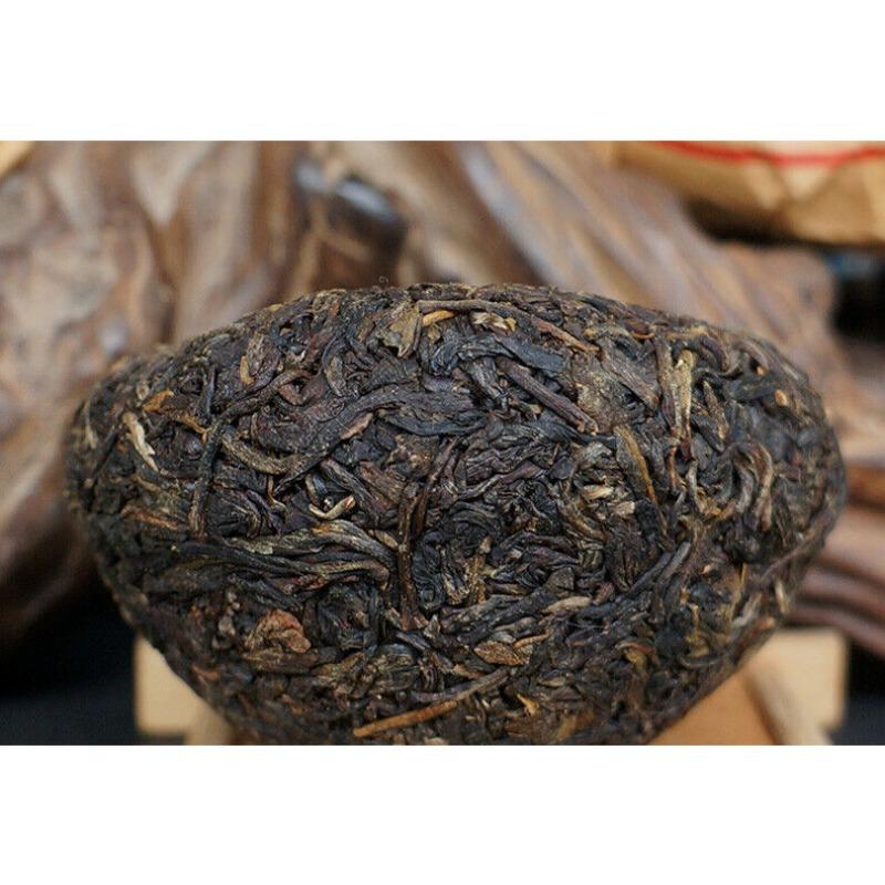 Китайский выдержанный чай пуэр Xiaguan YI JI Tuocha 2009 года Tuo Cha Pu er Raw Shen — фото 8