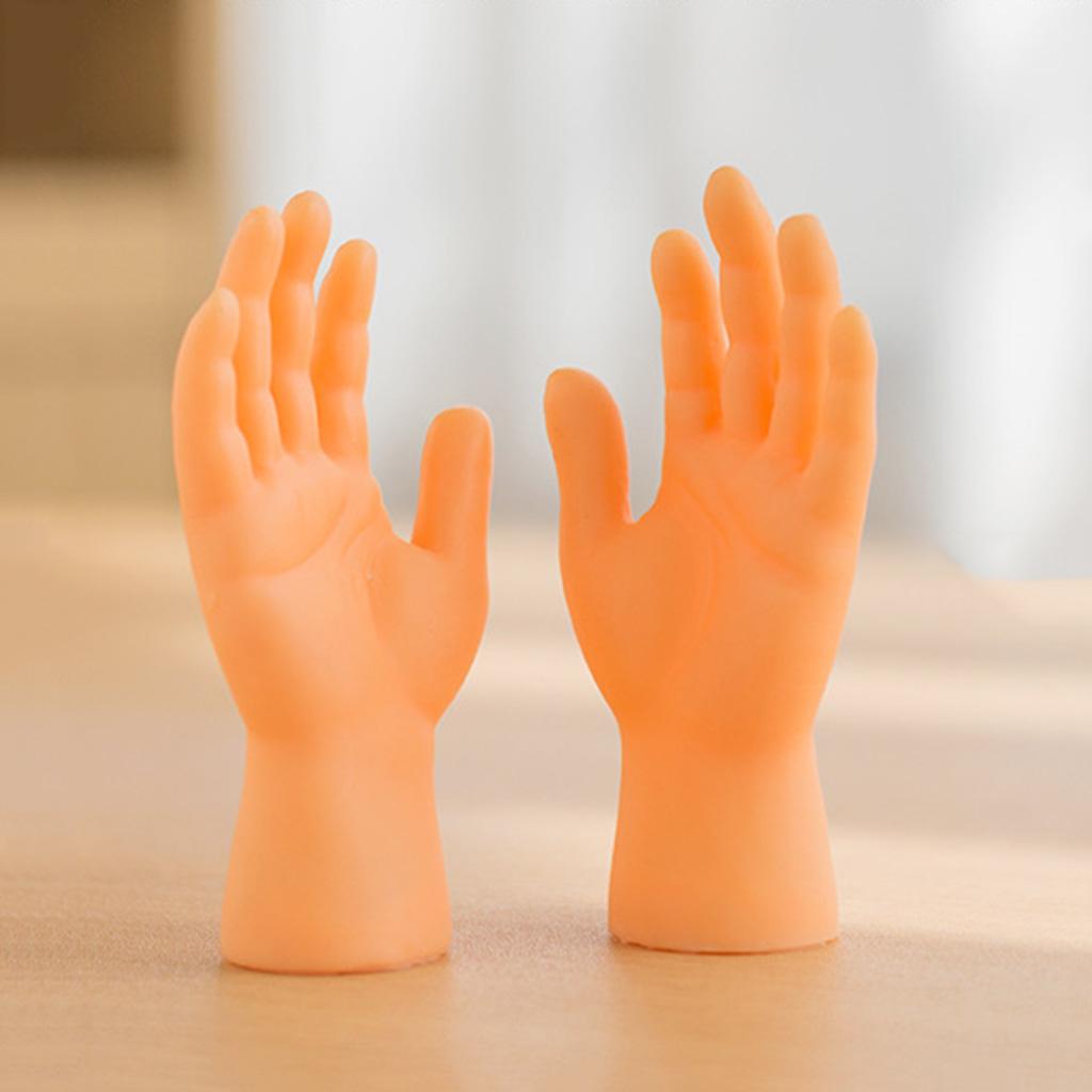 Flat HandStyle Funny Mini Hand Miniature Finger Puppet Left Right Hand Tiny Hand