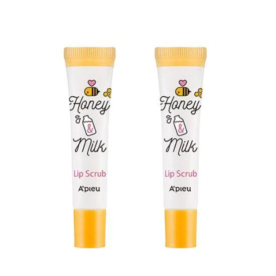 

A pieu Lip Scrub Honey & Milk – Exfoliating & Moisturizing Lip Care 8ml (Set of 2)
