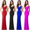 Women's New Evening Dress Neck Dress Long Dress