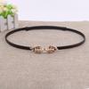 Versatile Women's Genuine Leather Belt - Korean Style, Pearl Double Buckle, Decorative Waist Chain for Skirts and Dresses