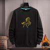 Year of the Horse Red Plus Size Men's Velvet Hoodie