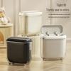 2026 Smart Inner & Outer PET Double Barrel Induction Trash Can, 14L Large Capacity for Living Room