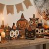 Farmhouse Style Halloween Wooden Tabletop Sign Cartoon Halloween Tiered Tray Decor  Shelf Decor