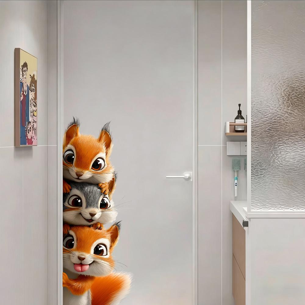 Dierlijke Statische Glassticker, Schattig Konijn, Panda, Puppy, Koelkast Raamsticker