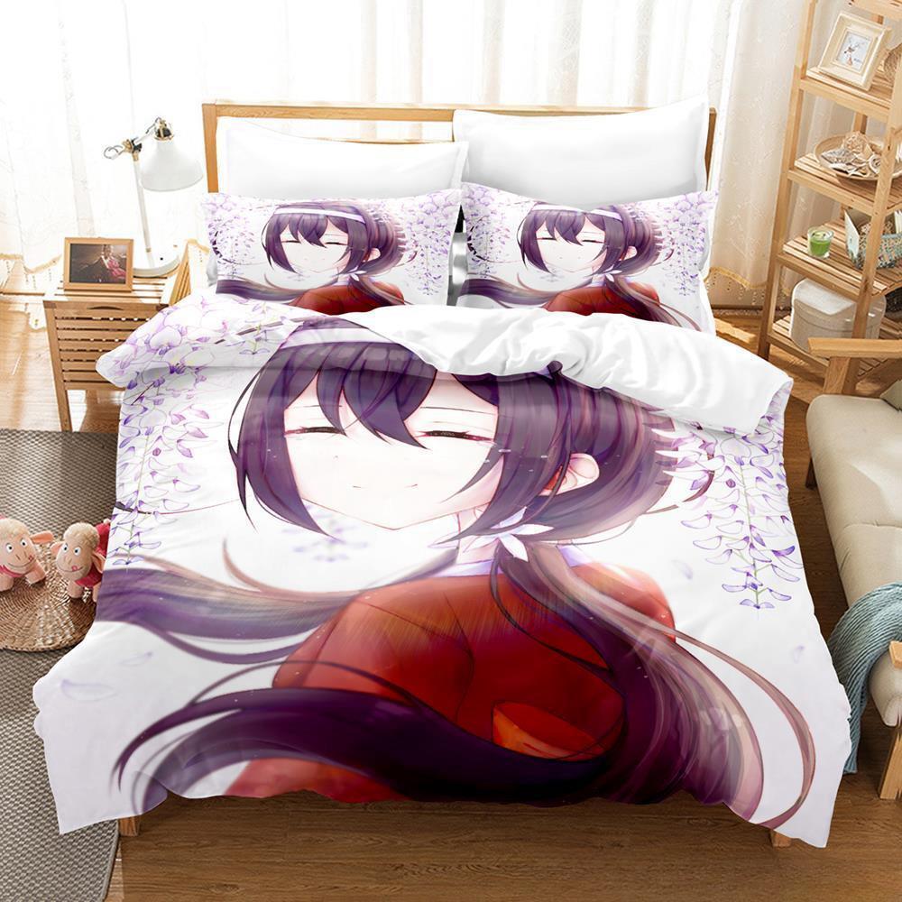 3D Print Anime Kawaii Girl Kyouka 2/3pcs Bedding Set Single Twin Full Queen King Size Bed Set Adult Kid Bedroom Duvet Cover Sets