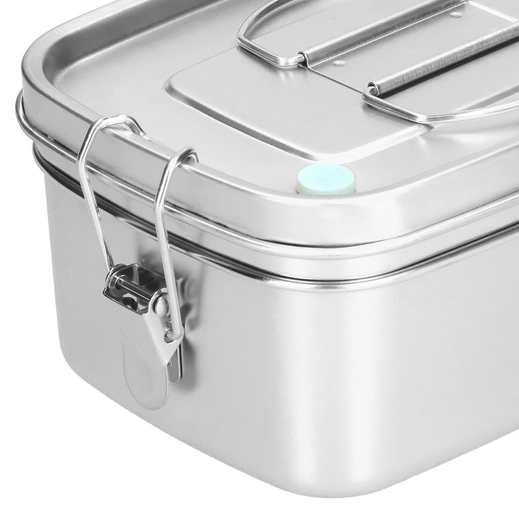 1,5L Dvouvrstvý obědový box Přenosný Neprosakující 304 Nerezová ocel Nádoba na jídlo Nádobí pro
