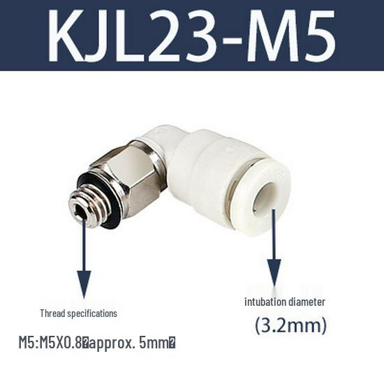 SMC Pneumatic Mini Right Angle Elbow Push-to-Connect Fitting KJL Series