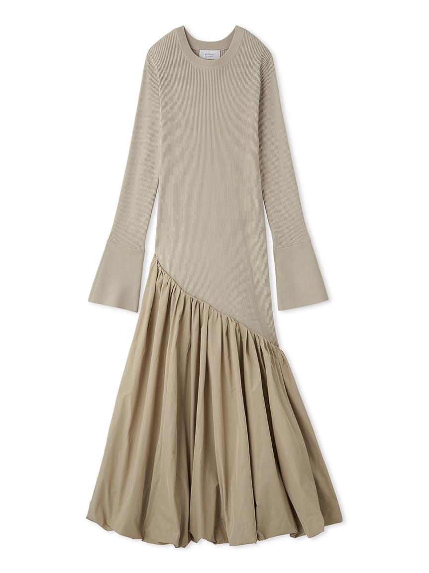 

Emi Knit Docking Asymmetrical BEG Dress, 13WNO251004, Women s,