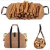 Spacious Outdoor Firewood Bag Waterproofed Oxfords Materials Reinforced Handle Easyly Clean Camping Gear