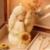 Wolf Girl Flower Silicone Candle Mold Easy Demolding Heat Resistant for Epoxy Resin Making Candle Soap Holiday Presents