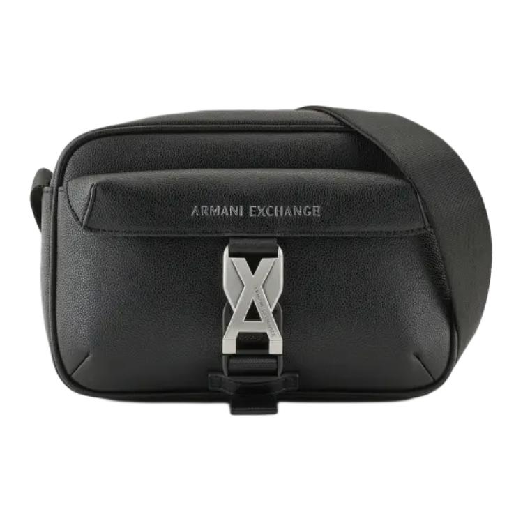 New ARMANI EXCHANGEAE Polyurethane Shoulder Bag, Crossbody Bag Men's Black 952699-4F864-00020