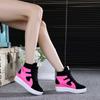 Fashion Red Sneakers Women 2024 New High Top Platform Casual Wedges Autumn Winter Female Black Internal Increase Vulcanize Shoes Lace-up