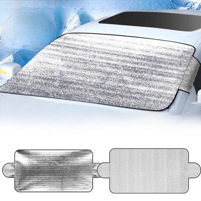 Blocco parasole per auto in cotone perlato PE 150x70cm - Protezione solare per parabrezza anteriore anti-neve e anti-gelo.