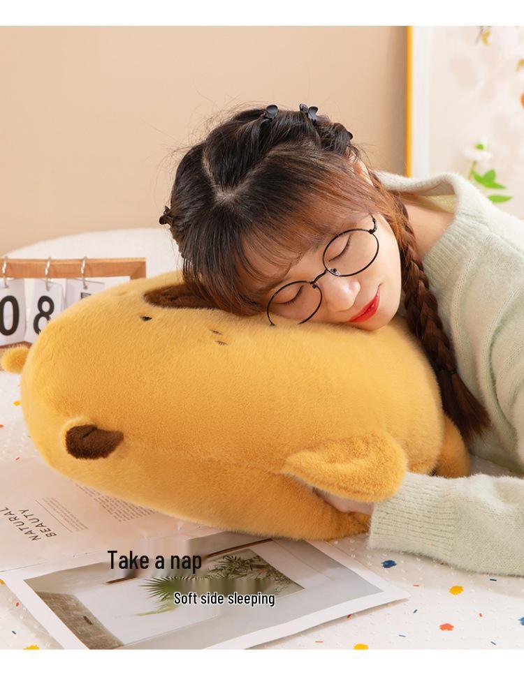 Winter Capybara Hand Warmer Plush Toy: Cute Anti-Freeze Hug Pillow for Students