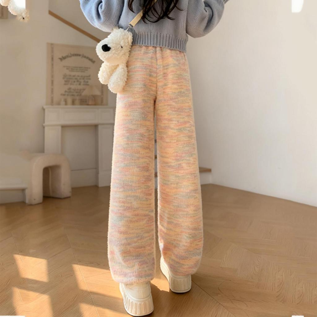 Women's Fashionable Casual Loose Fleece Lined Long Pants