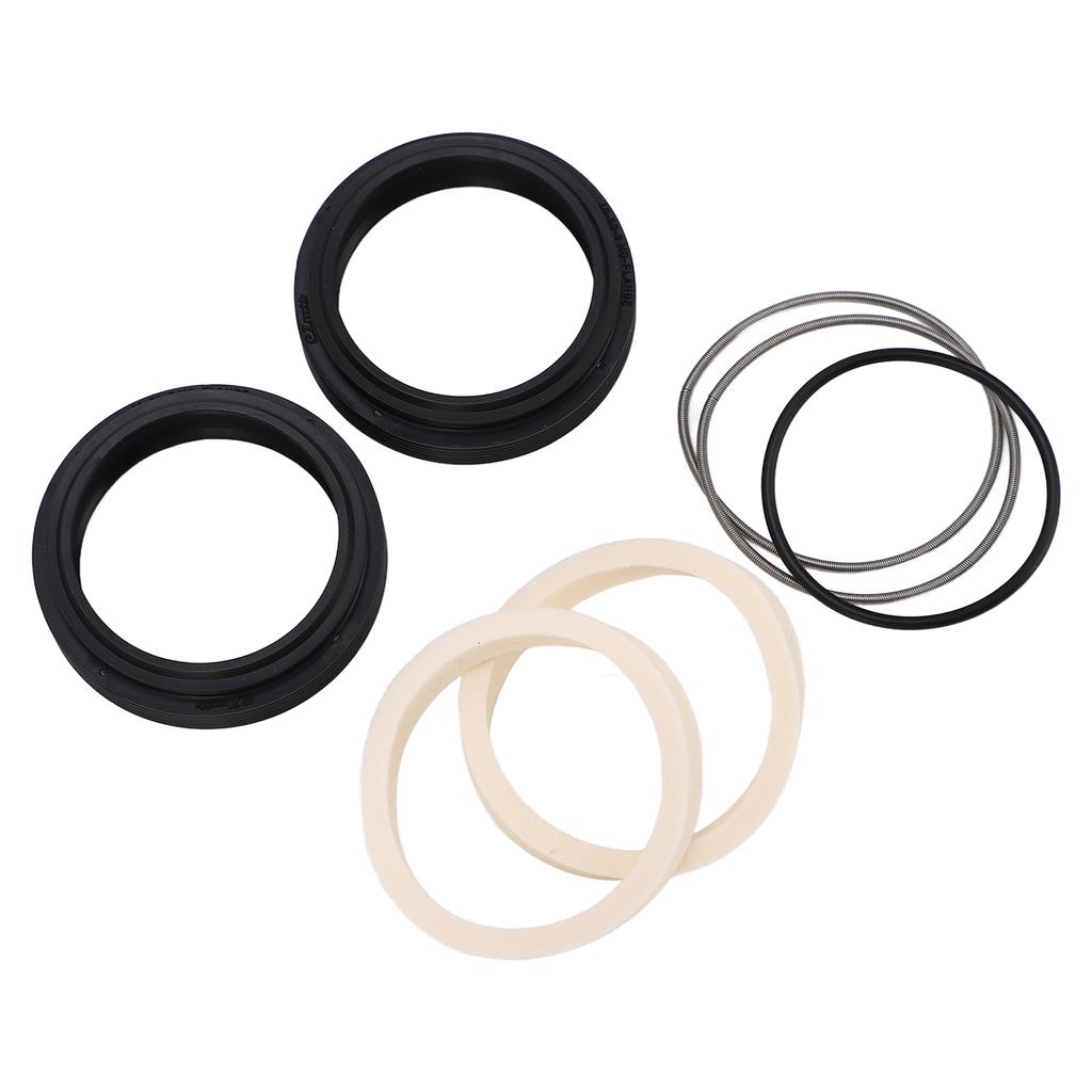 Front Fork Oil Seal Kit Stainless Steel Rubber Mountain Bike Front Fork Damper Oil Seals Replacement for 40mm Inner Tube