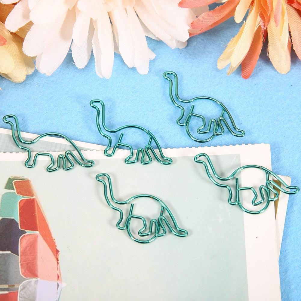 12 Pcs Clip Dinosaur Shaped Color Coated MultiFunction Thickened Paper Clip 3x3cm