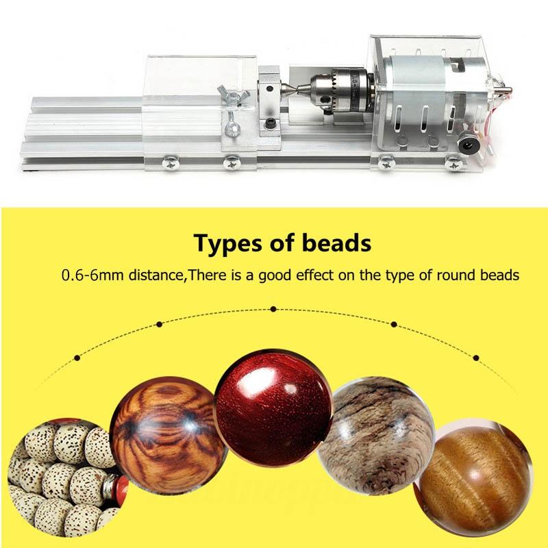 12-24V Mini Lathe Beads Machine Polisher Table Saw Mini DIY Wood Lathe 100W