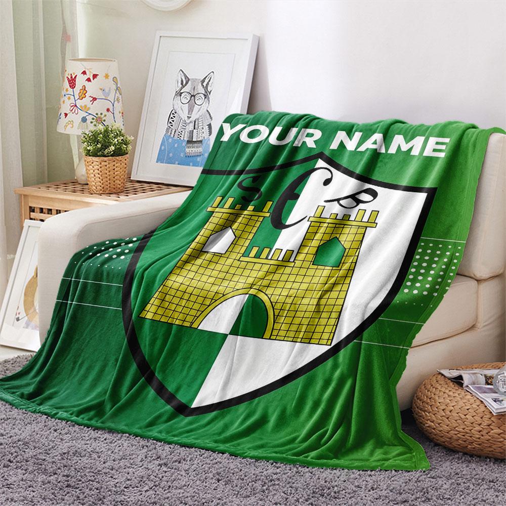 Custom Name,SC Braga Printed Flannel Blanket, soft throw for bedroom sofa, washable, Christmas present, great gift.