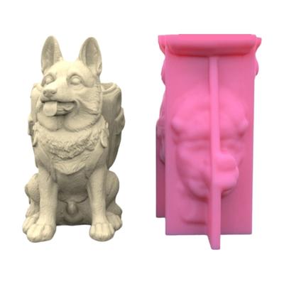 Mucegai 3D din silicon Matriță de turnare din silicon în formă de Collie Forme de artizanat din silicon pentru realizarea florilor din rășină de beton