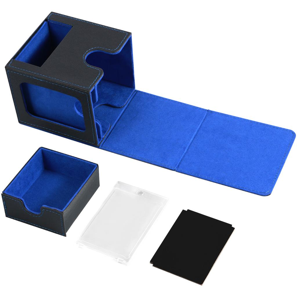 Card Deck Storage Box Large Capacity TCG MTG Durable Baseball Card Board Games Holder Magic Commander Deck Box with Dice Tray