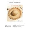 Women S French Style Raffia Straw Hat Large Brim Sun Hat For Beach Summer Sun Protection