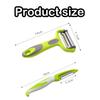 SINBINTA Vegetable and Fruit Peeler Set of 2, Stainless Steel/PP, 14x7.1cm/18x5.2cm, Ergonomic Non-Slip Handle, Easy To Clean, Green