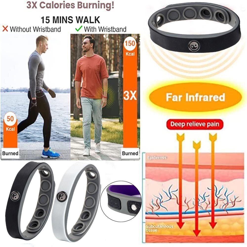 Waterproof Anti-Static Wristbands RedUp Far Infrared Negative Ions Wristband Sport Bracelets