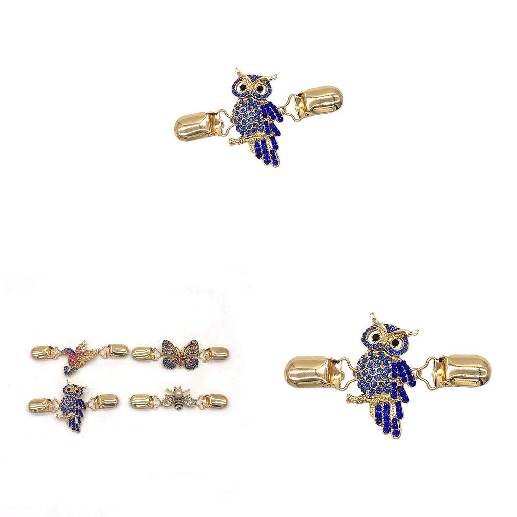 Owl Brooch Pin With Rhinestones For Women Fashion Accessory Gift For Winter