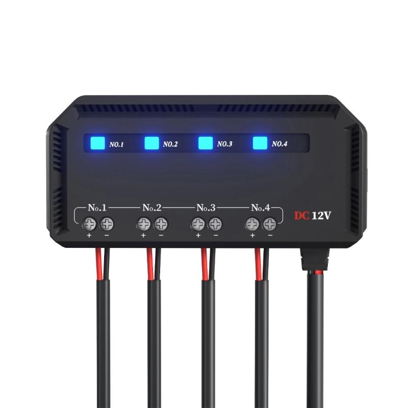 12V 4 Way e  Block with LED Indicator 4 Circuit 20A  Box Holder Block Panel for Auto Car Boat Truck