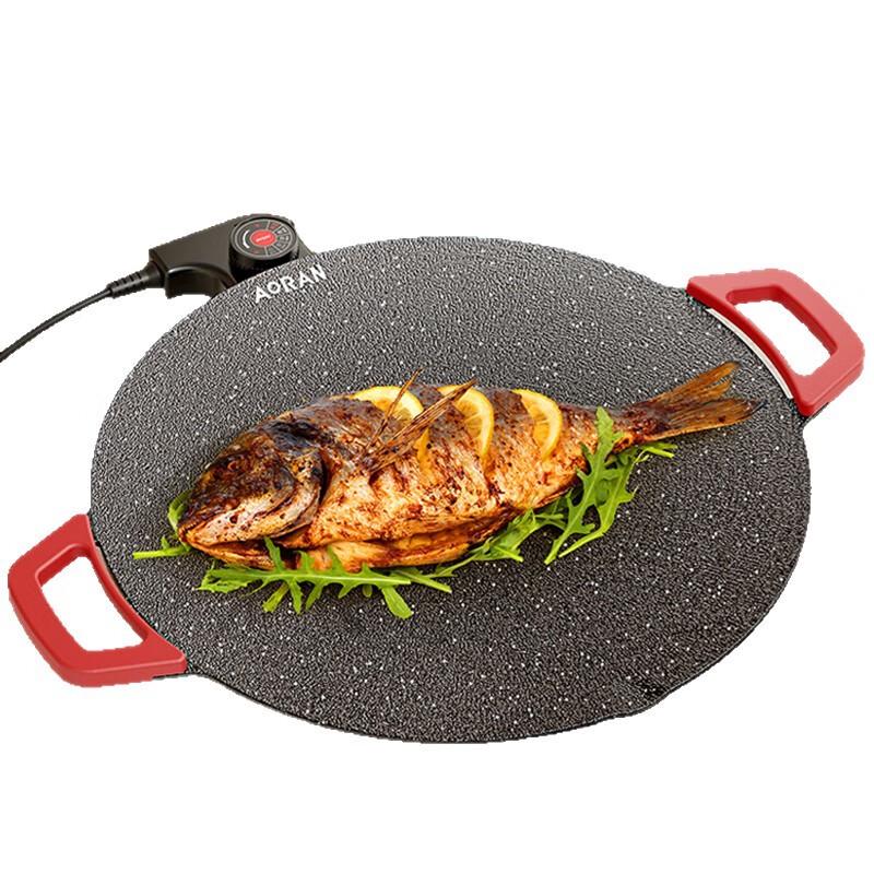 ZISIZ 40CM Extra-Large Maifan Stone Electric Grill Pan