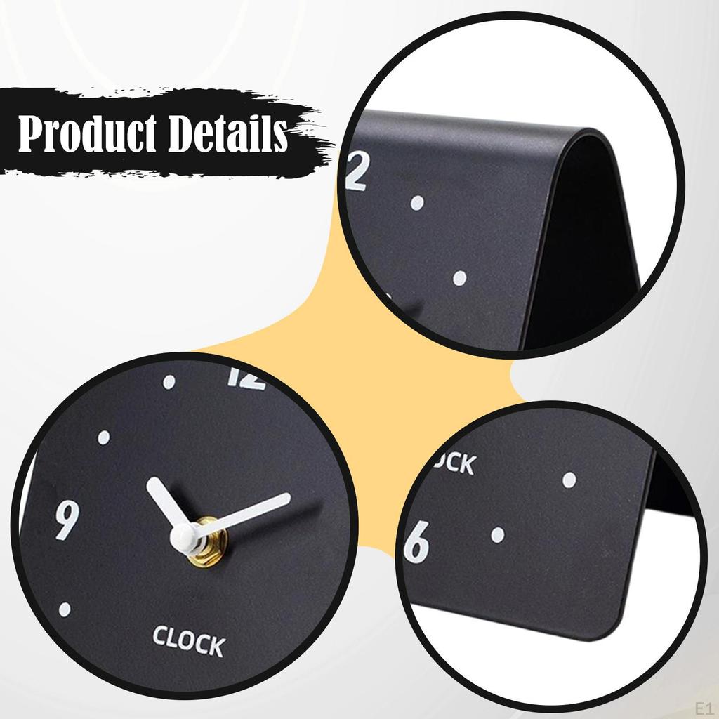 Tischuhr Tisch Kompakt Modern, Leise, Schreibtischornament für Nachttisch Büro Kinderzimmer