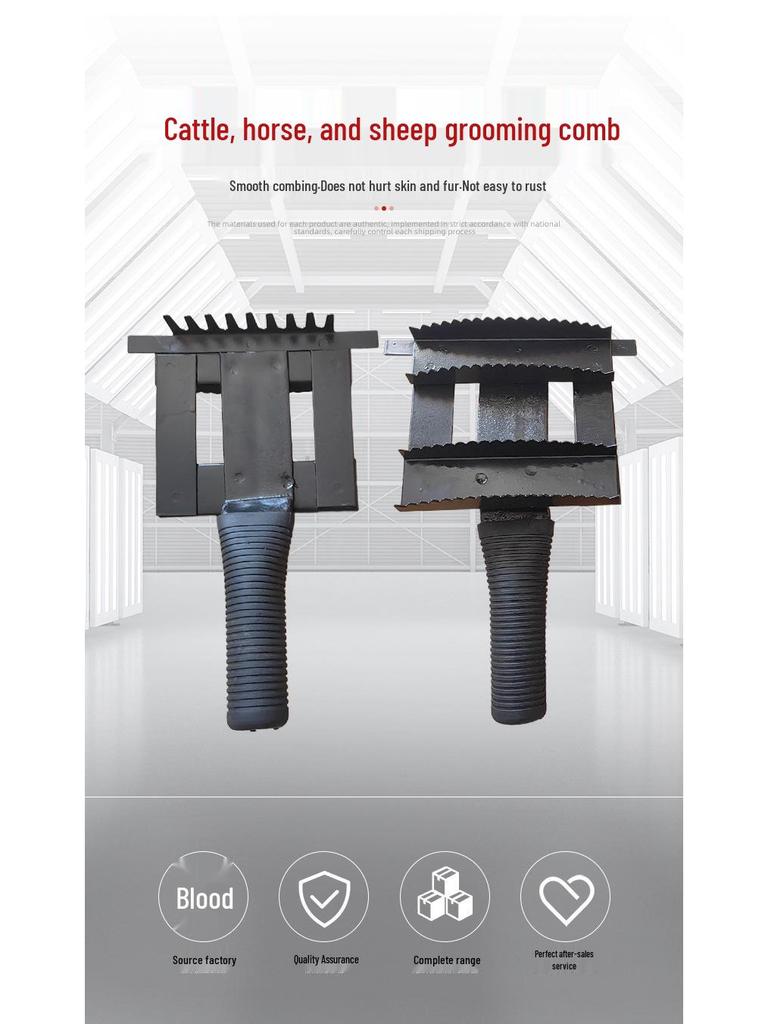 Livestock Grooming Comb: Anti-Itch Rake & Brush for Cattle, Horses, and Sheep