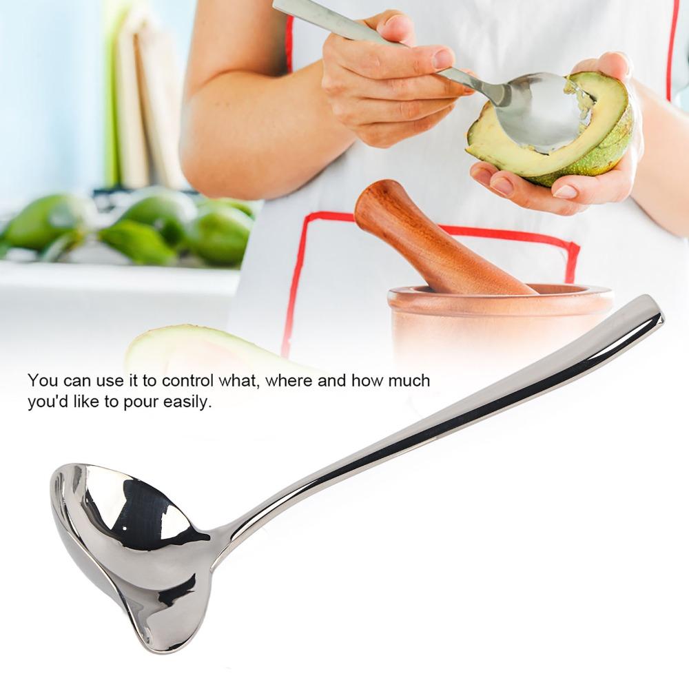 Irregular Table Serving Ladle Rustless Steel Basting Spoon Portioning Spoon Side Dish Sharing