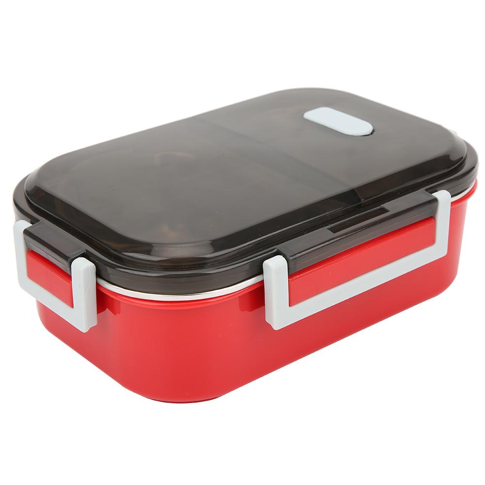 304 Stainless Steel Portable Lunch Box Food Container for Outdoor Camping Picnic 700mlRed