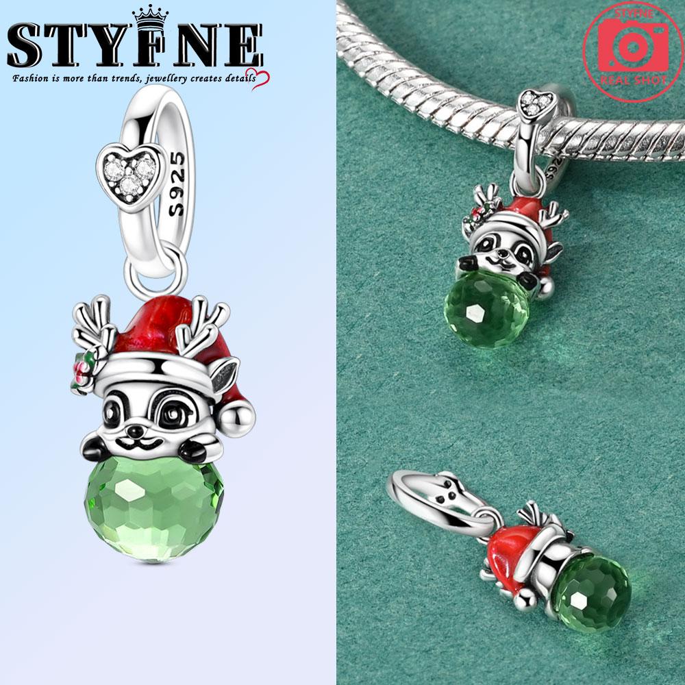 Copper Charms Beads Elk Crystal Tree Christmas Halloween Charm Pendent Fit Original Bracelet Women Jewelry Gift