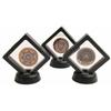 Black Coin Display Holder 50*50 Mm 2pcs Exhibiting Medals Stamps Medals New