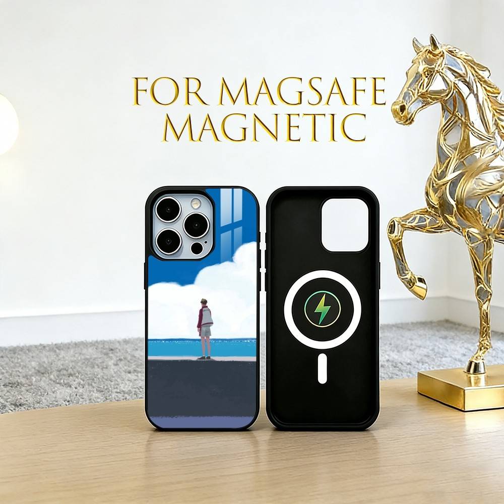 

Alone by the Sea Phone Case For iPhone17,16,15,14,13,12,11 Plus,Pro Magnetic with Magsafe Wireless Charging iPhone13Pro