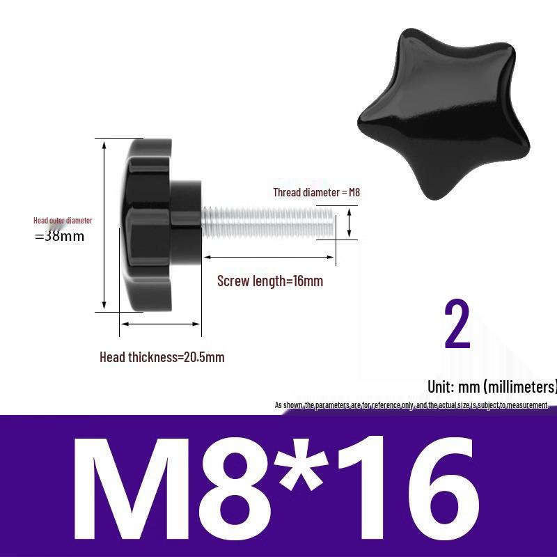 Švestkový květ Hvězdicovitá bakelitová šroubovací rukojeť (M6/M8/M10)