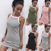 Women Casual Sexy Summer Dress Sleeveless Strap Short Slim Cotton Blend Style