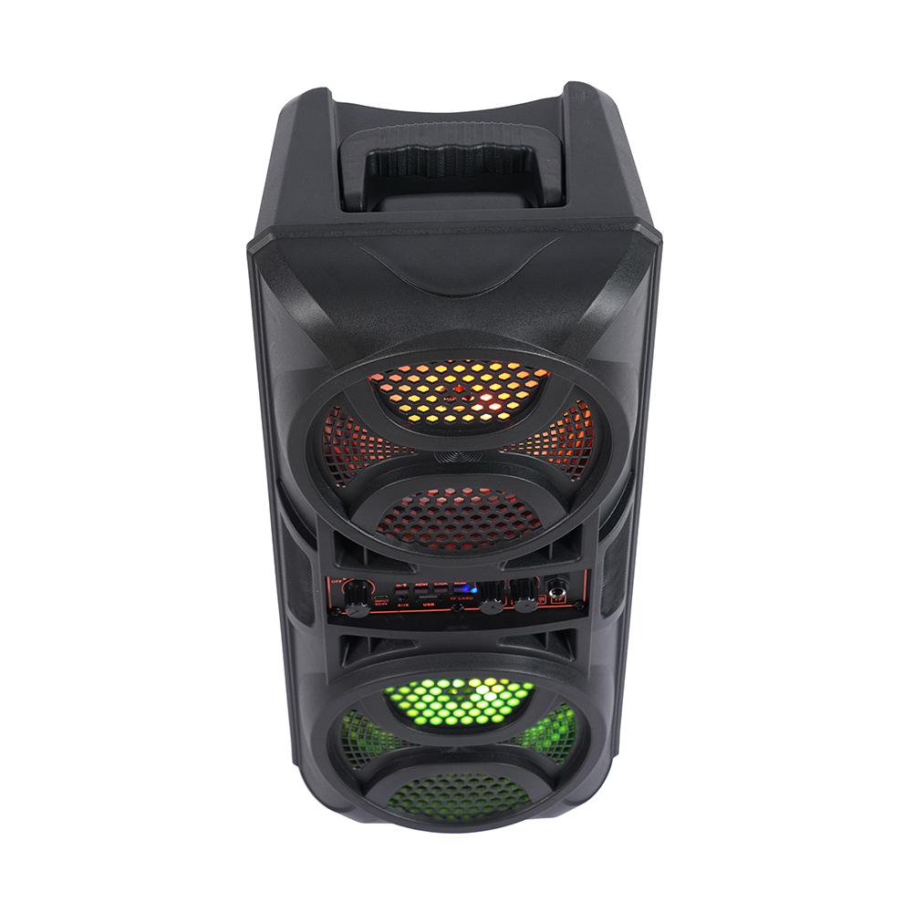 New 6216 Bluetooth Speaker Portable Wireless Stereo Speaker with Double Subwoofer Deep Bass Lights Support USB/TF/AUX/FM/BT/MIC