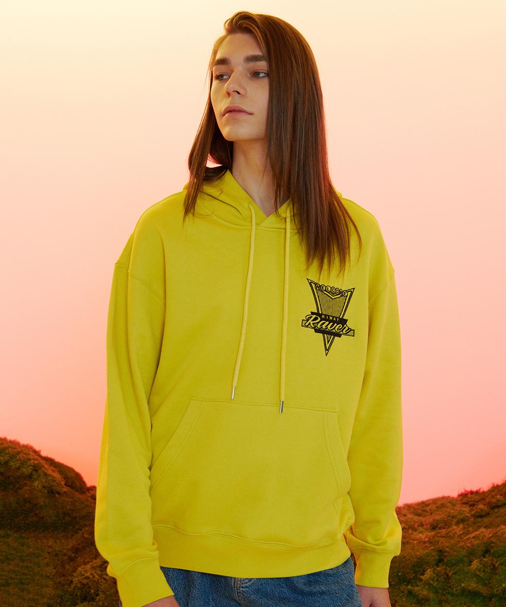 Raverous Signboard Hoodie Mustard 1