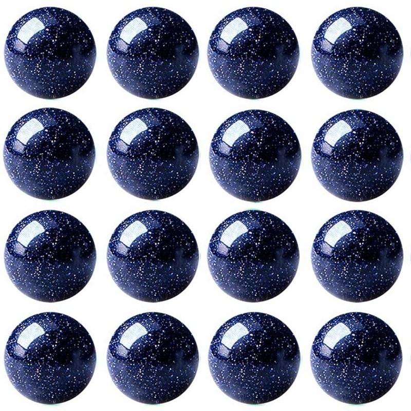 Perline distanziatrici naturali sciolte Perline rotonde lisce di sabbia blu per realizzare gioielli