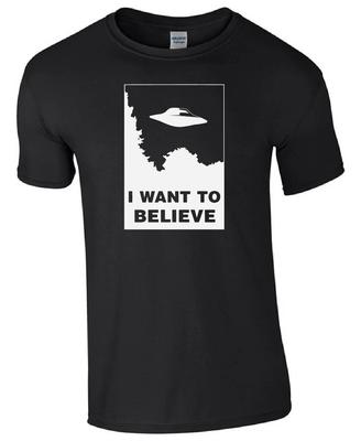 Ich möchte glauben X-Files Mulder Scully UFO Unisex Kinder/Erwachsene Oberteil T-Shirt